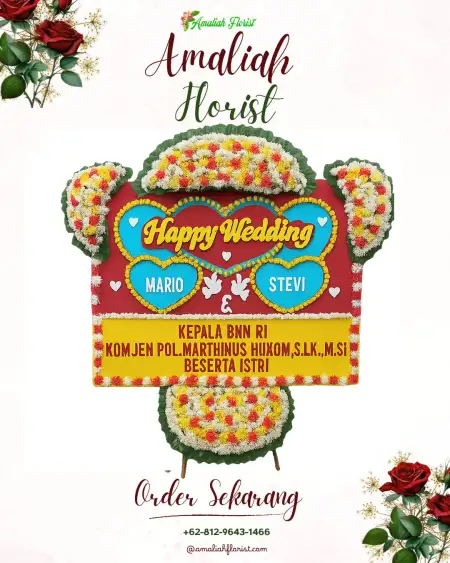 Papan Bunga Pernikahan Wira Karya
